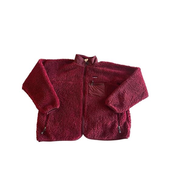 Patagonia Deep Pile Retro Cardigan Fall 2005 deep red maroon - Picture 1 of 7